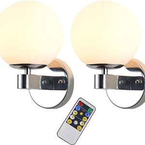 Battery Powered Wall Light with Remote